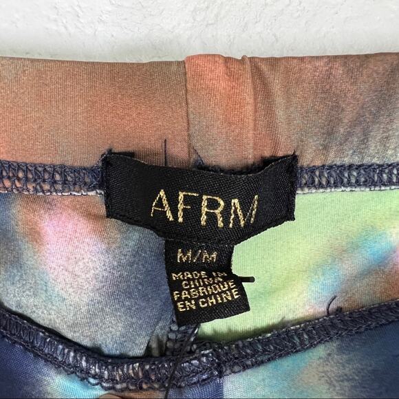 NWT Nordstrom AFRM Lars Bike Shorts In Soft Multi Spiral Tie Dye Size - Picture 6 of 7